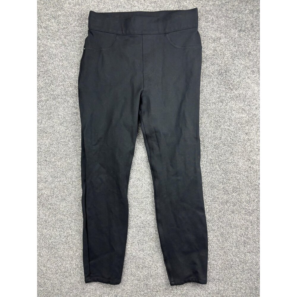 Spanx Pants Womens Medium Black Pull On Stretch Skinny Leg Shaping Jeggings‎